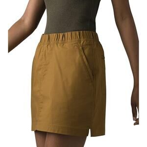 NWT prAna Double Peak Skort Antique Bronze Size 4 Yellow Gold